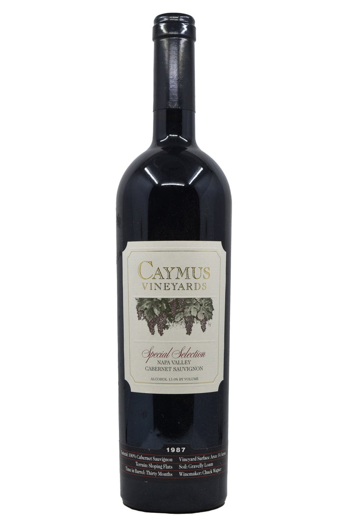 Bottle of Caymus Vineyards Napa Valley Cabernet Sauvignon Special Selection 1987-Red Wine-Flatiron SF