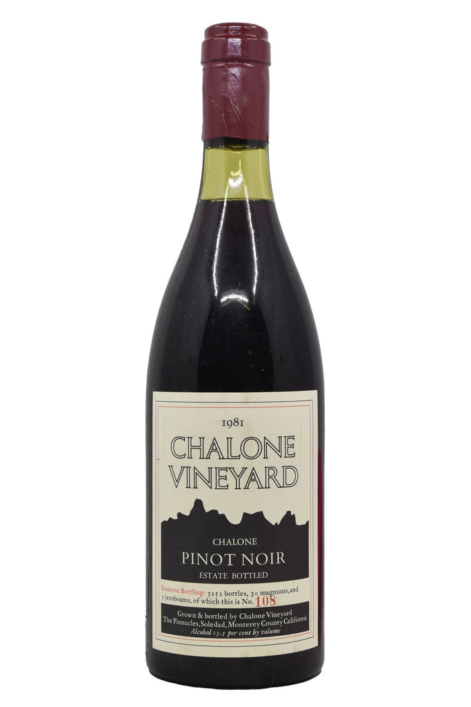 Bottle of Chalone Pinot Noir Estate 1981 (Bottle #108)-Red Wine-Flatiron SF