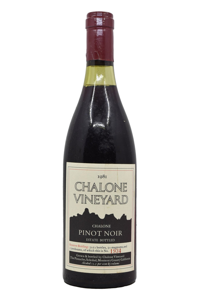 Bottle of Chalone Pinot Noir Estate 1981 (Bottle #1934)-Red Wine-Flatiron SF