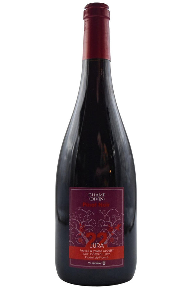 Bottle of Champ Divin Cotes du Jura Pinot Noir 2022-Red Wine-Flatiron SF