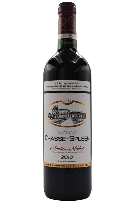 Bottle of Chateau Chasse-Spleen Moulis en Medoc 2018-Red Wine-Flatiron SF