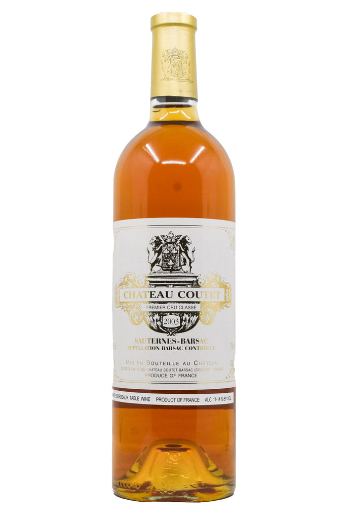 Bottle of Chateau Coutet Sauternes-Barsac 2003-Dessert Wine-Flatiron SF