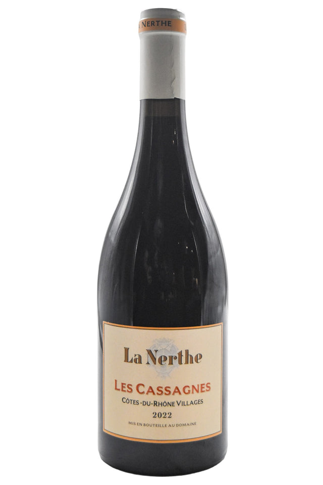 Bottle of Chateau La Nerthe Cotes du Rhone Villages Les Cassagnes Rouge 2022-Red Wine-Flatiron SF