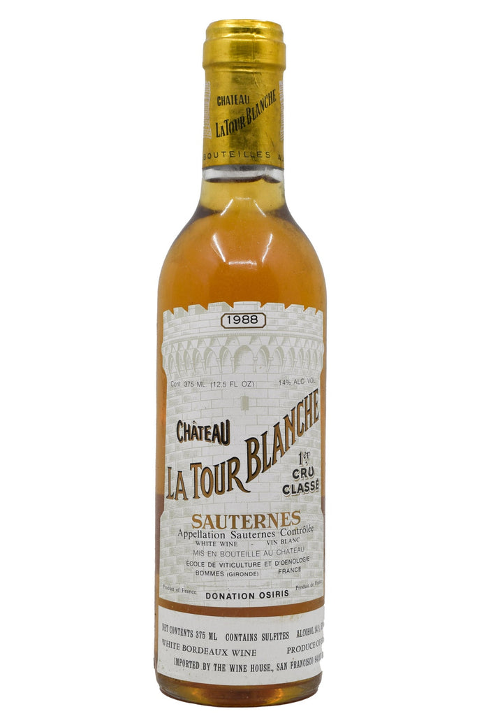 Bottle of Chateau La Tour Blanche Sauternes 1988 (375ml)-Dessert Wine-Flatiron SF