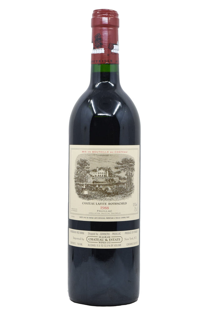 Bottle of Chateau Lafite Rothschild Pauillac (Mid Neck) 1988-Red Wine-Flatiron SF