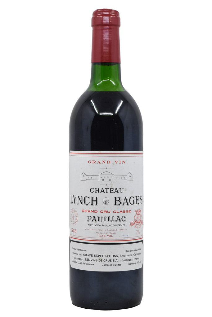 Bottle of Chateau Lynch-Bages Grand Cru Classe Pauillac (High Shoulder) 1986-Red Wine-Flatiron SF