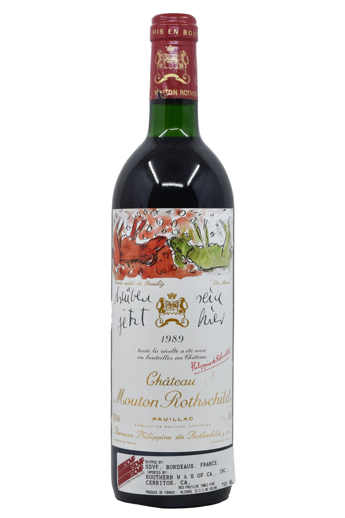 Bottle of Chateau Mouton Rothschild Pauillac 1989-Red Wine-Flatiron SF