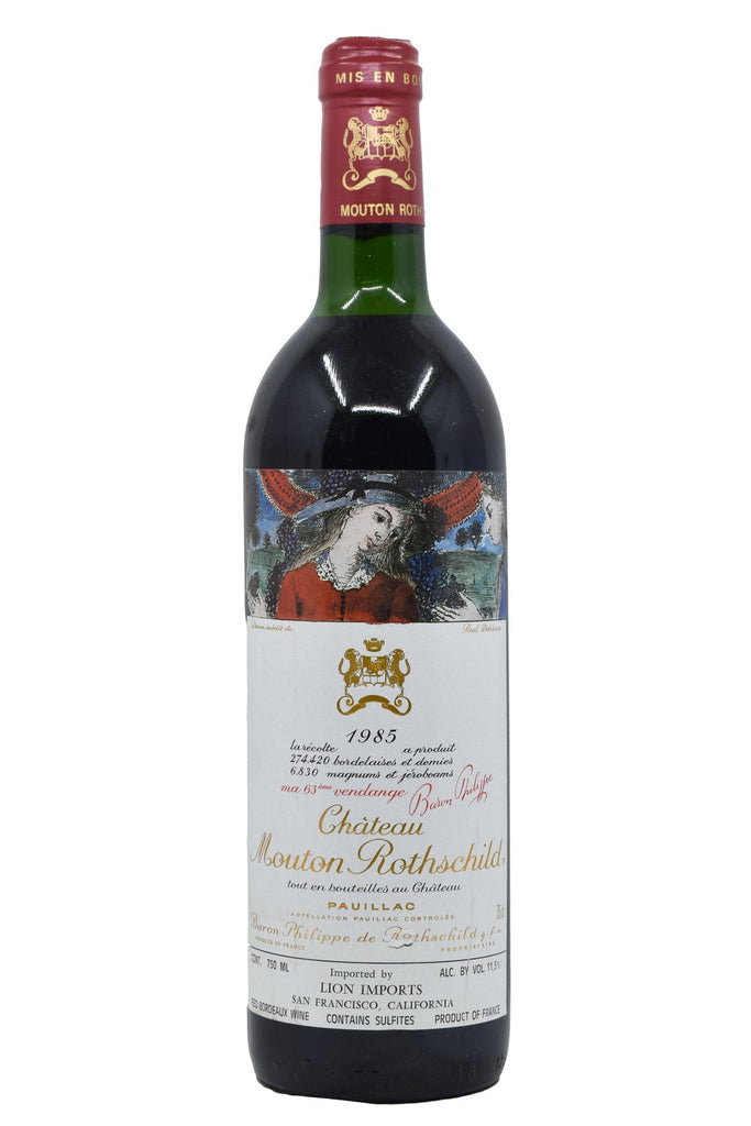 Bottle of Chateau Mouton Rothschild Pauillac (Top Shoulder) 1985-Red Wine-Flatiron SF