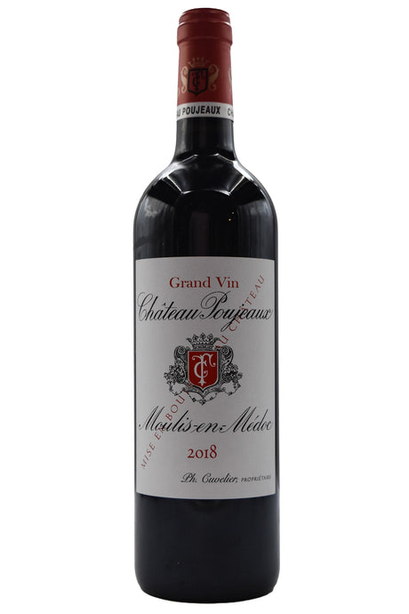 Bottle of Chateau Poujeaux Moulis en Medoc 2018-Red Wine-Flatiron SF