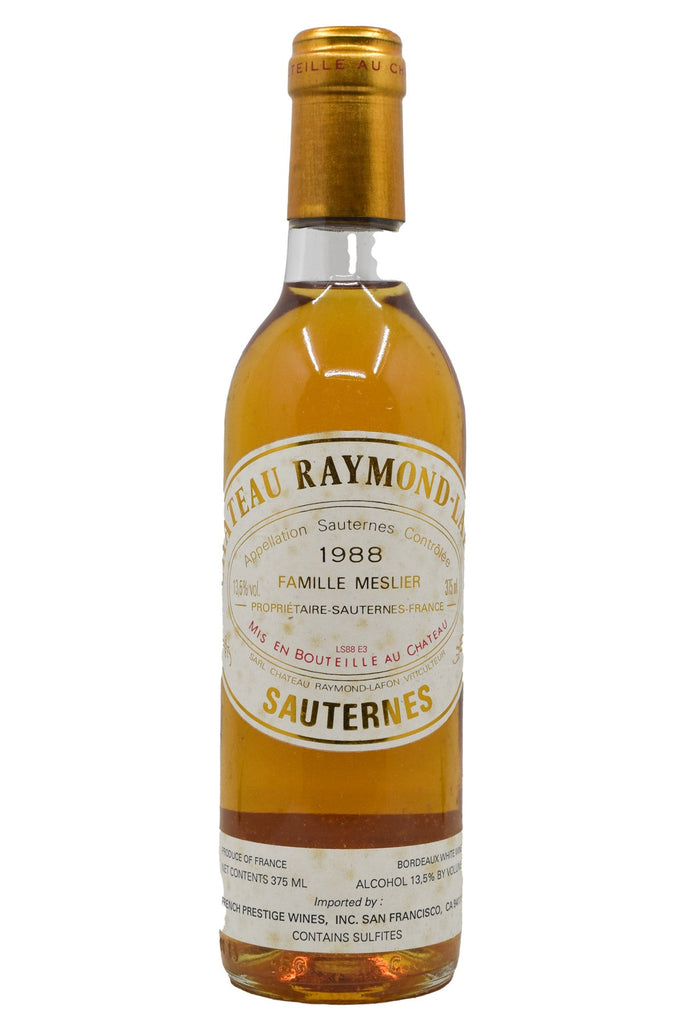 Bottle of Chateau Raymond-Lafon Sauternes 1988 (375ml)-Dessert Wine-Flatiron SF