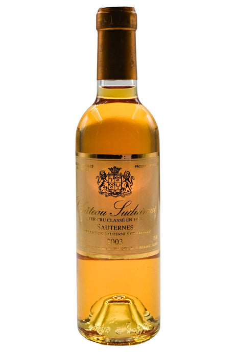 Bottle of Chateau Suduiraut Sauternes 2003 (375ml)-Dessert Wine-Flatiron SF