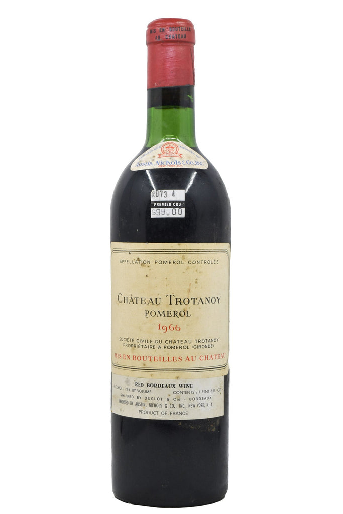 Bottle of Chateau Trotanoy Pomerol (Base Neck) 1966-Red Wine-Flatiron SF