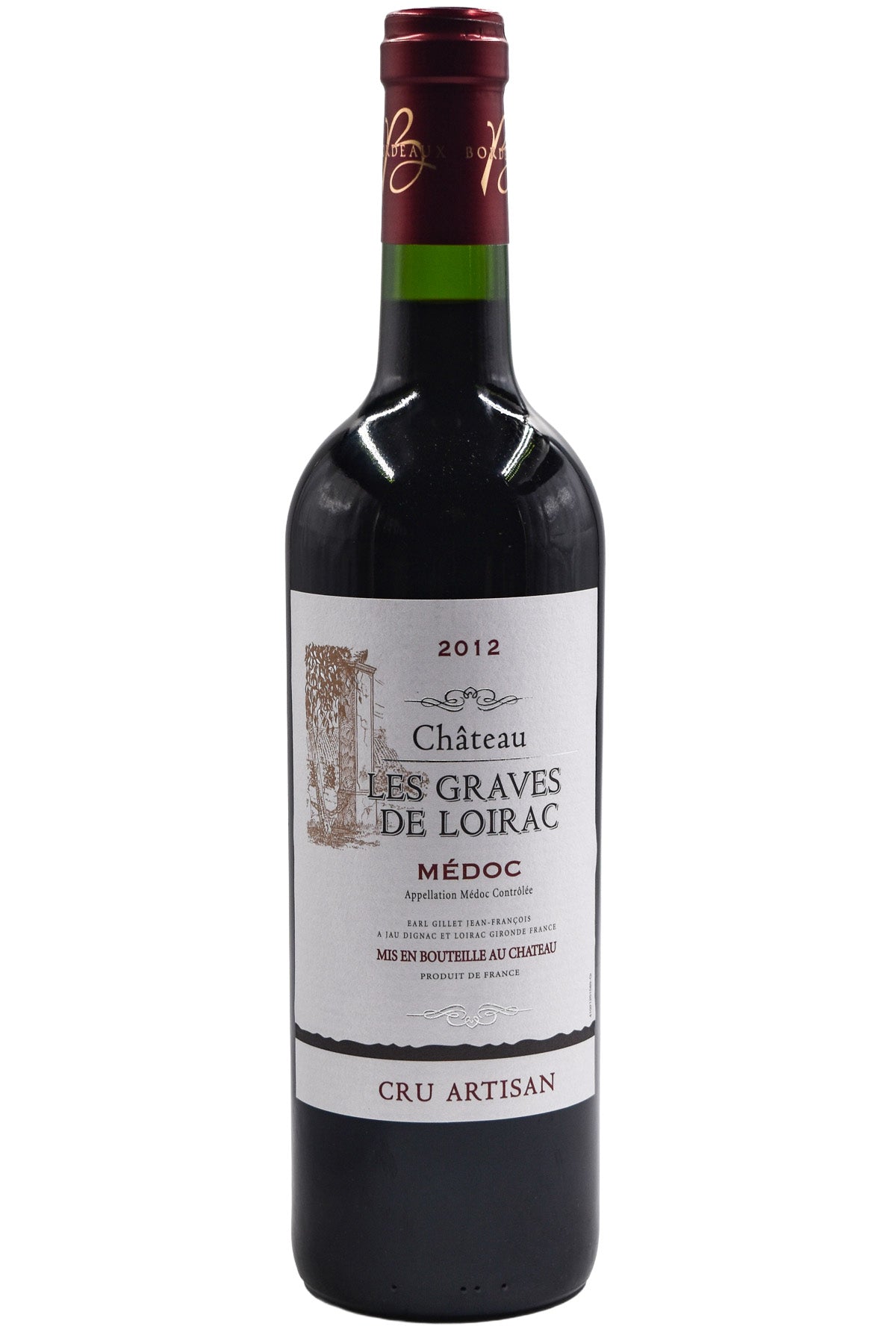 Bottle of Chateau les Graves de Loirac Medoc 2012-Red Wine-Flatiron SF