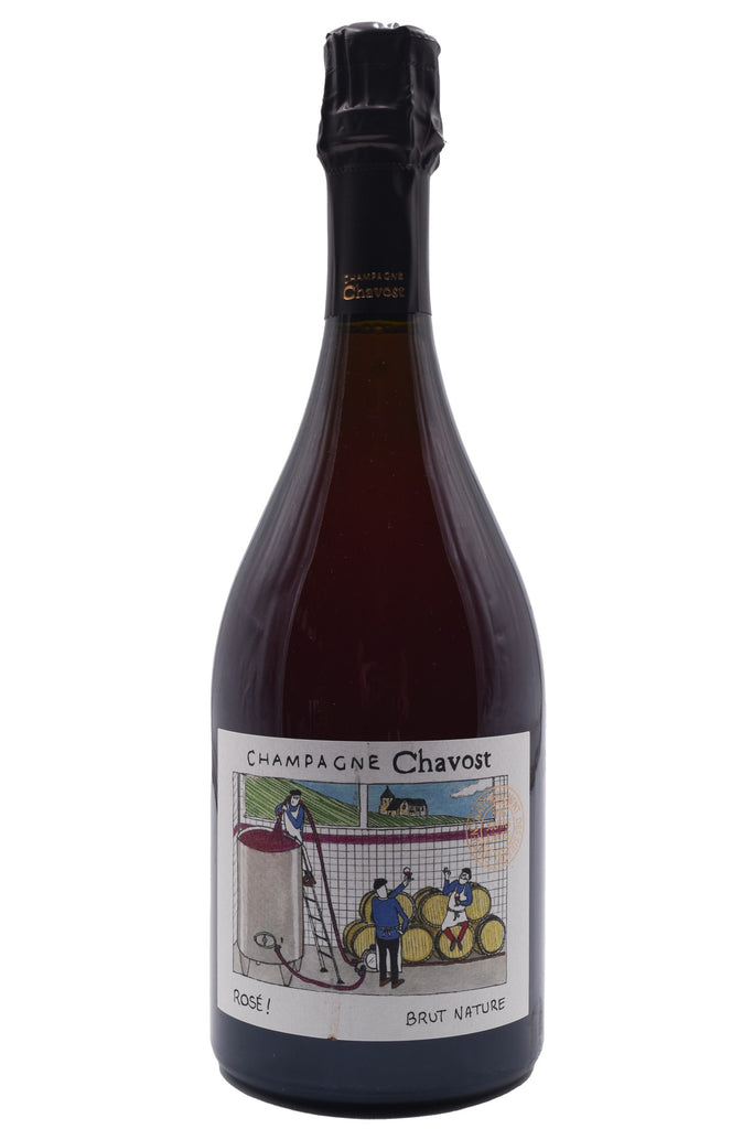 Bottle of Chavost Champagne Rose de Saignee Brut Nature NV-Fortified Wine-Flatiron SF