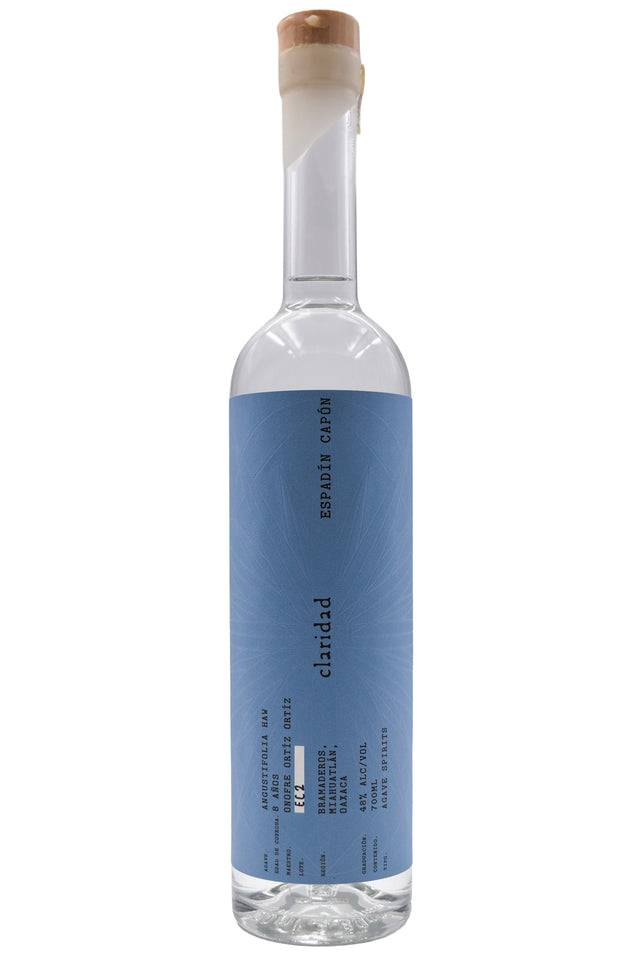 Bottle of Claridad Mezcal Espadin Capon-Spirits-Flatiron SF