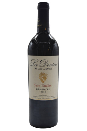 Bottle of Clos Cantenac Saint Emilion Grand Cru La Devine 2022-Red Wine-Flatiron SF