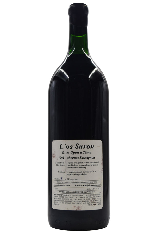 Bottle of Clos Saron Renaissance Vineyard Cabernet Sauvignon Once Upon a Time 1995-Red Wine-Flatiron SF