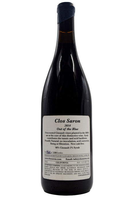 Bottle of Clos Saron Sierra Foothills Old Vine Cinsault Out of the Blue 2014-Red Wine-Flatiron SF