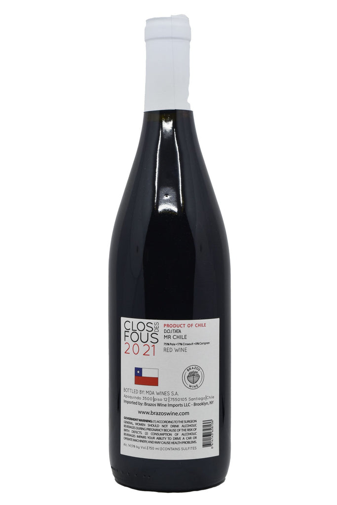 Bottle of Clos des Fous Red Blend Mr. Chile 2021-Red Wine-Flatiron SF