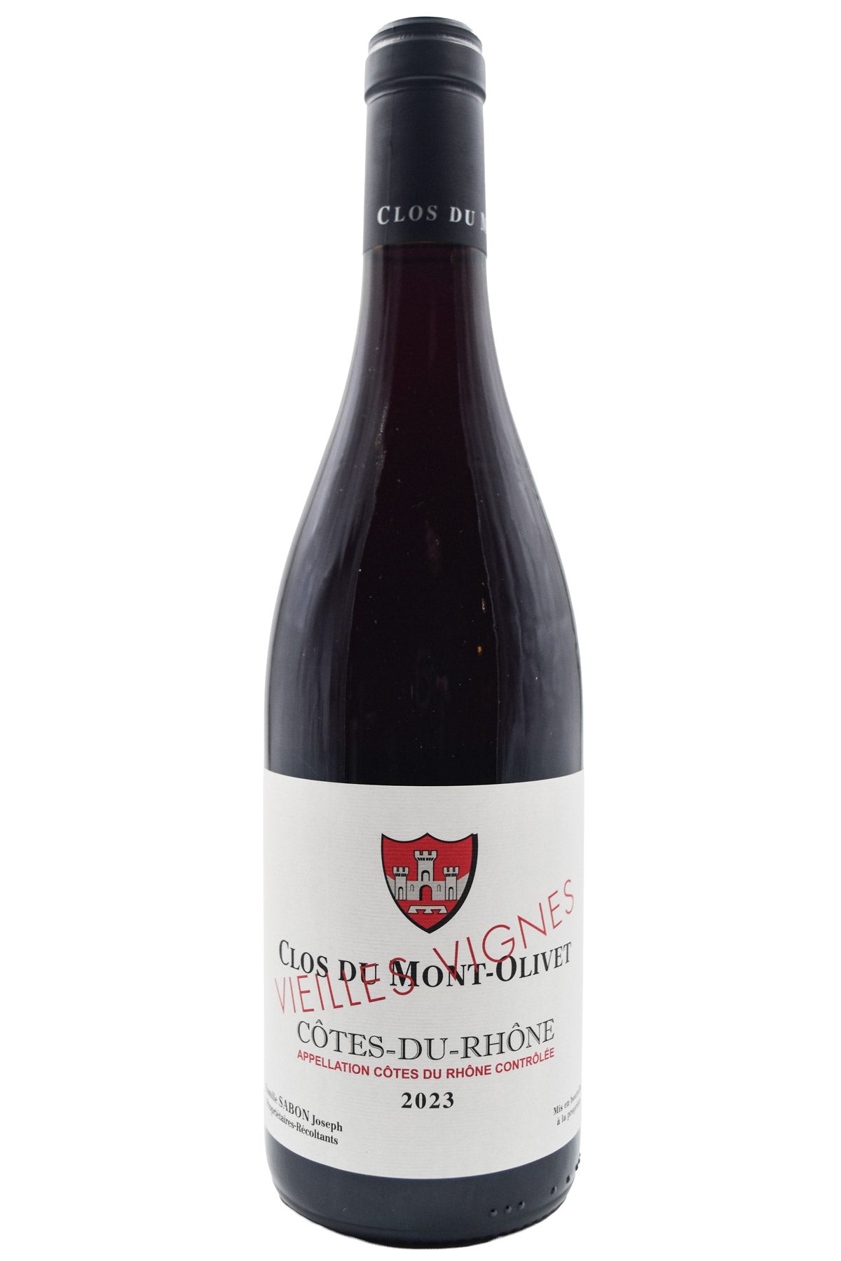 Bottle of Clos du Mont-Olivet Cotes du Rhone Rouge Vieilles Vignes 2023-Red Wine-Flatiron SF