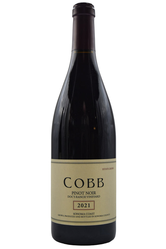 Bottle of Cobb Wines Sonoma Coast Pinot Noir Doc's Ranch 2021-Red Wine-Flatiron SF