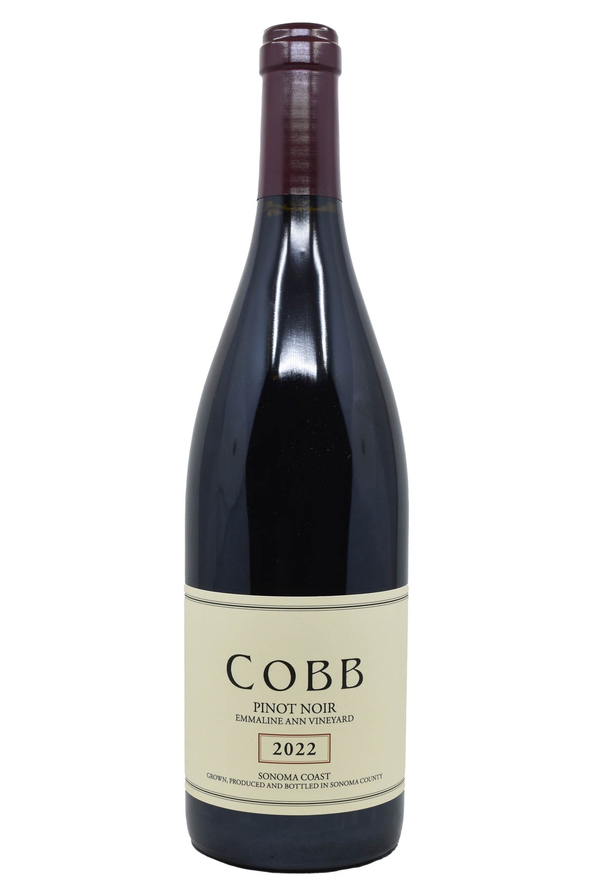 Bottle of Cobb Wines Sonoma Coast Pinot Noir Emmaline Ann Vineyard 2022-Red Wine-Flatiron SF