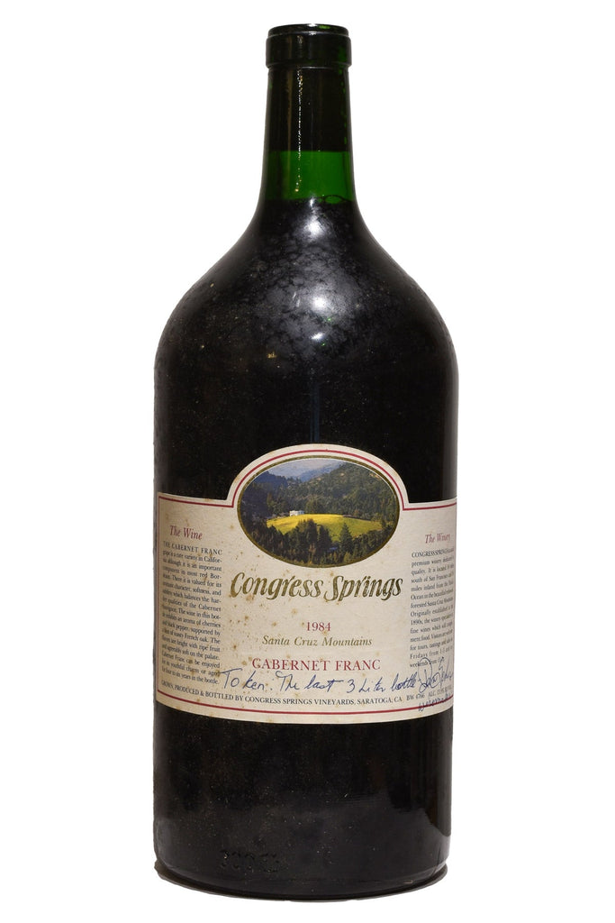 Bottle of Congress Springs Santa Cruz Mountains Cabernet Franc 1984 (3L)-Red Wine-Flatiron SF