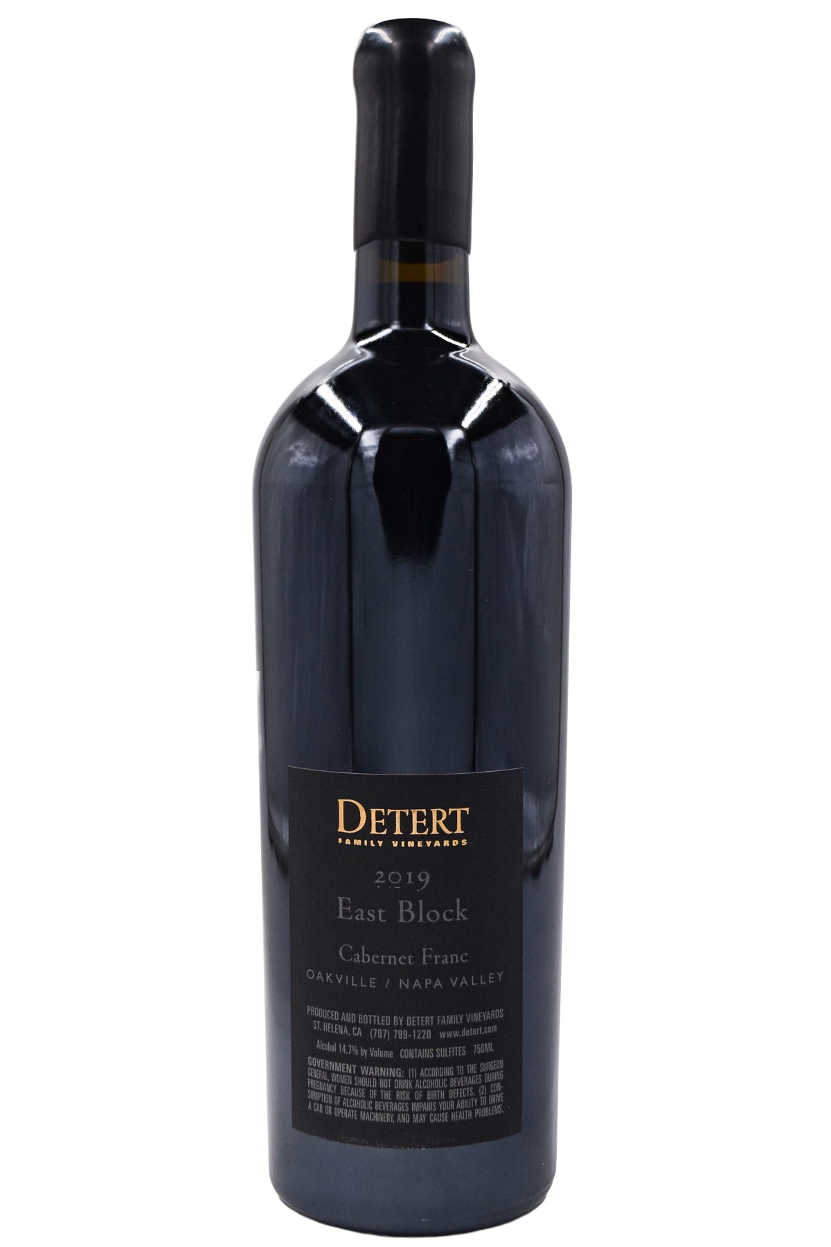 Bottle of Detert Family Vineyards Oakville Cabernet Franc East Block 2019-White Wine-Flatiron SF