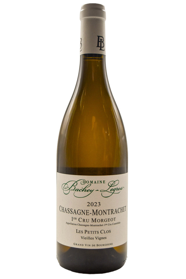 Bottle of Domaine Bachey-Legros Chassagne-Montrachet 1er Cru Morgeot Les Petits Clos 2023-White Wine-Flatiron SF