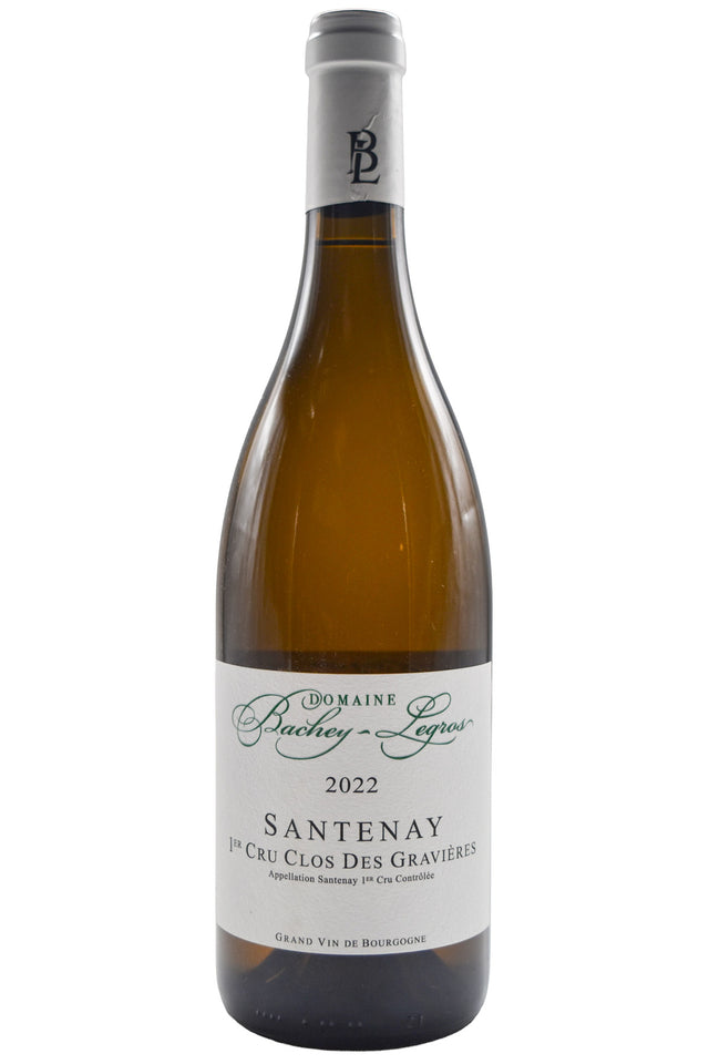 Bottle of Domaine Bachey-Legros Santenay Blanc 1er Cru Clos des Gravieres 2022-White Wine-Flatiron SF