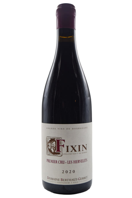 Bottle of Domaine Berthaut-Gerbet Fixin 1er Cru Les Hervelets 2020 [NET]-Red Wine-Flatiron SF