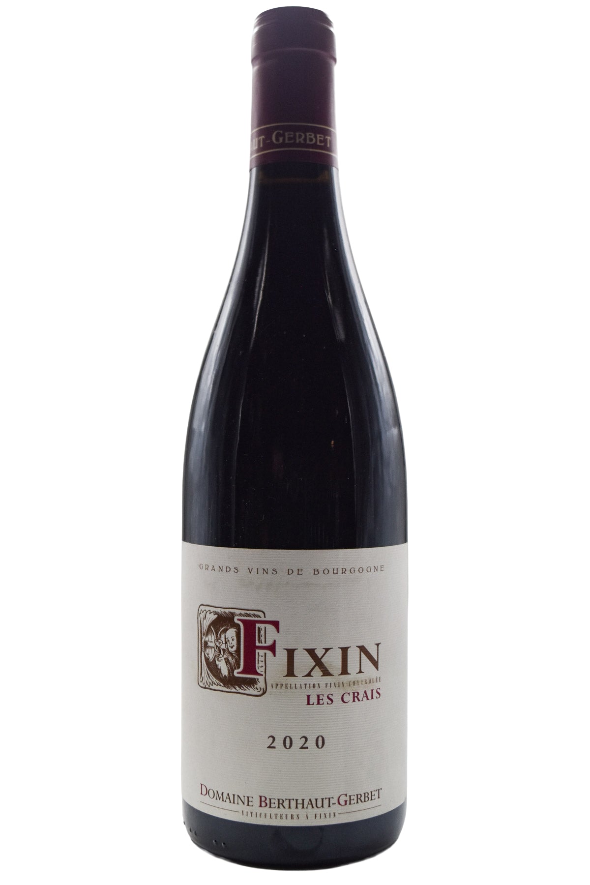 Bottle of Domaine Berthaut-Gerbet Fixin Les Crais 2020 [NET]-Red Wine-Flatiron SF