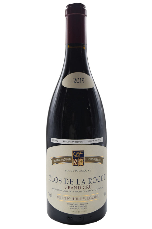 Bottle of Domaine Coquard Loison Fleurot Clos de la Roche Grand Cru 2019 [NET]-Red Wine-Flatiron SF