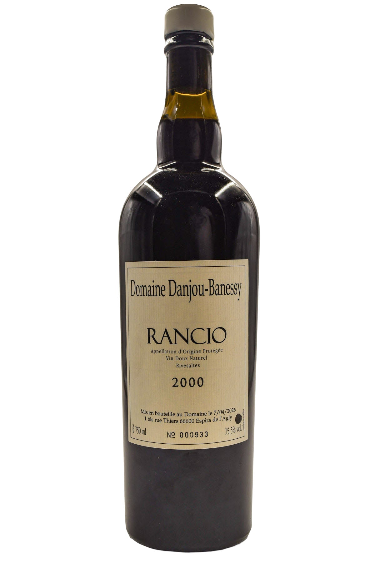 Bottle of Domaine Danjou-Banessy Rivesaltes Rancio 2000-Dessert Wine-Flatiron SF