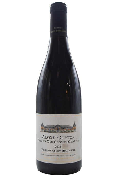 Bottle of Domaine Genot-Boulanger Aloxe-Corton 1er Cru Clos du Chapitre 2015-Red Wine-Flatiron SF