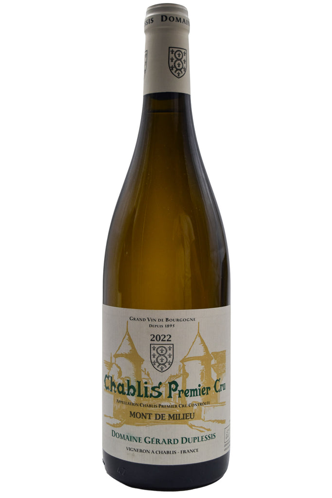 Bottle of Domaine Gerard Duplessis Chablis 1er Cru Mont de Milieu 2022-White Wine-Flatiron SF