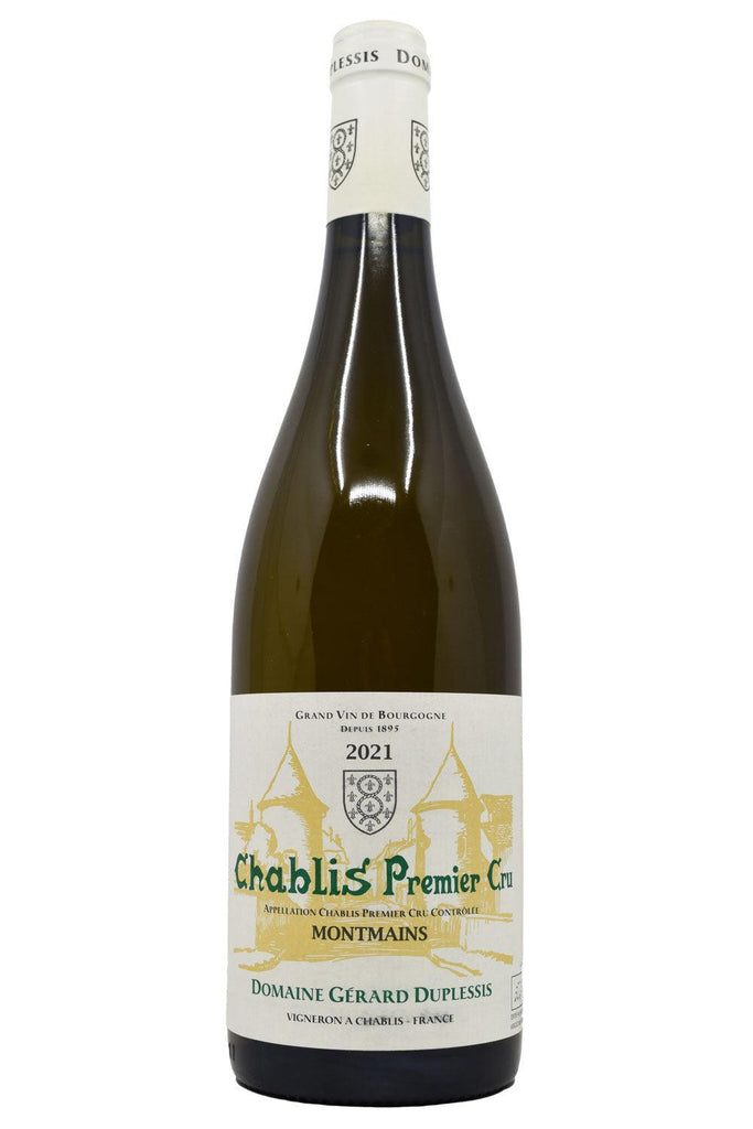 Bottle of Domaine Gerard Duplessis Chablis 1er Cru Montmains 2021-White Wine-Flatiron SF