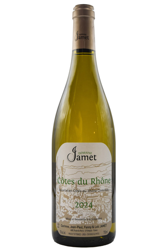 Bottle of Domaine Jamet Cotes du Rhone Blanc 2024-White Wine-Flatiron SF
