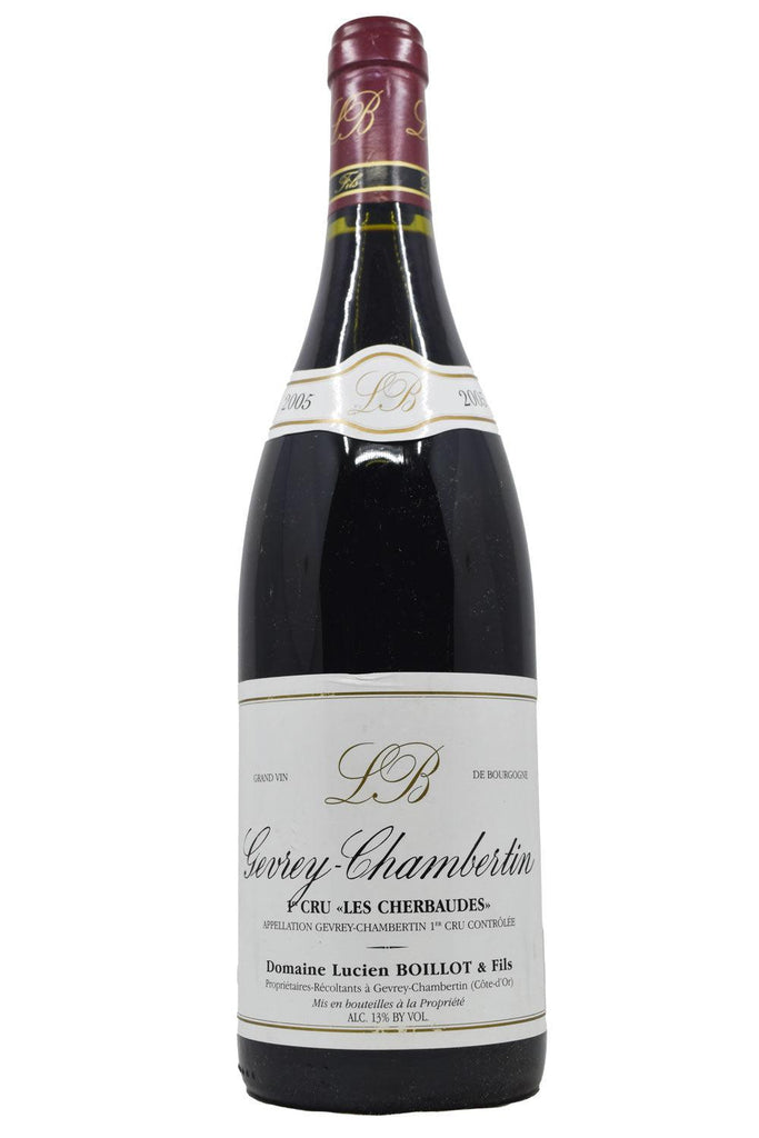Bottle of Domaine Lucien Boillot & Fils Gevrey-Chambertin Cherbaudes 1er Cru 2005-Red Wine-Flatiron SF