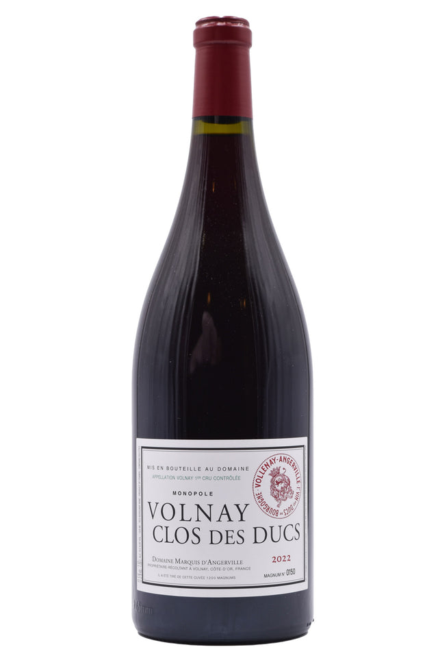 Bottle of Domaine Marquis d'Angerville Volnay 1er Cru Clos des Ducs 2022 (1.5L)-Red Wine-Flatiron SF