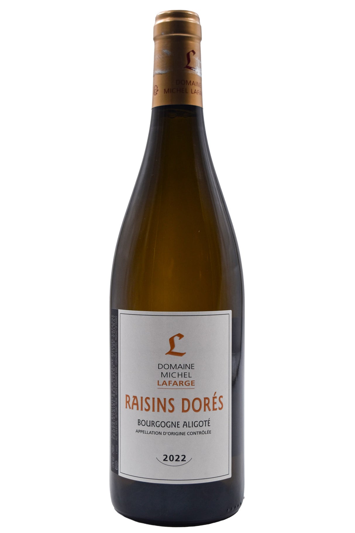 Bottle of Domaine Michel Lafarge Bourgogne Aligote Raisins Dores 2022-White Wine-Flatiron SF