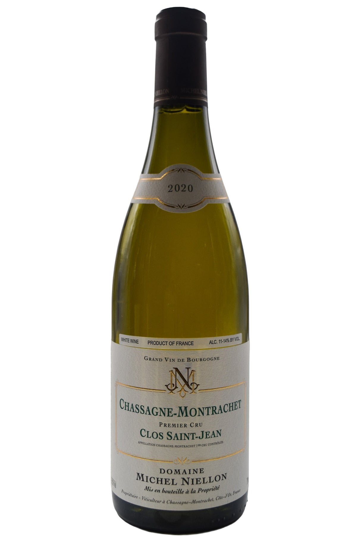 Bottle of Domaine Michel Niellon Chassagne Montrachet Clos Saint Jean 1er Cru 2020 [NET]-White Wine-Flatiron SF