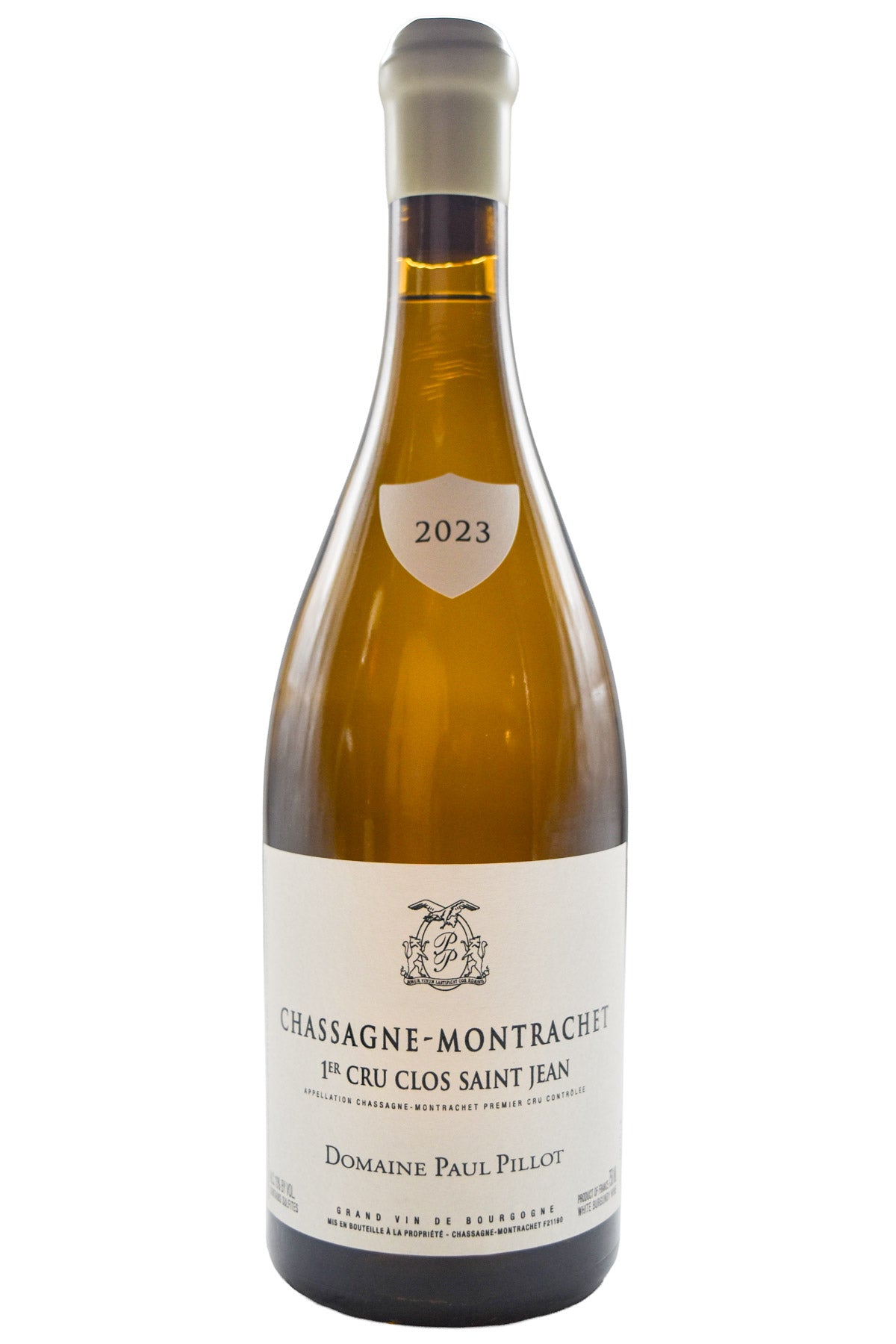 Bottle of Domaine Paul Pillot Chassagne-Montrachet 1er Cru Clos St-Jean Blanc 2023 [NET]-White Wine-Flatiron SF