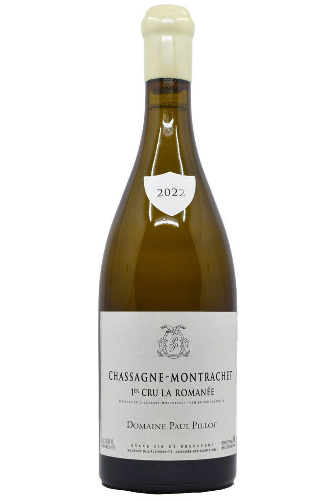 Bottle of Domaine Paul Pillot Chassagne-Montrachet 1er Cru La Romanee 2022-White Wine-Flatiron SF