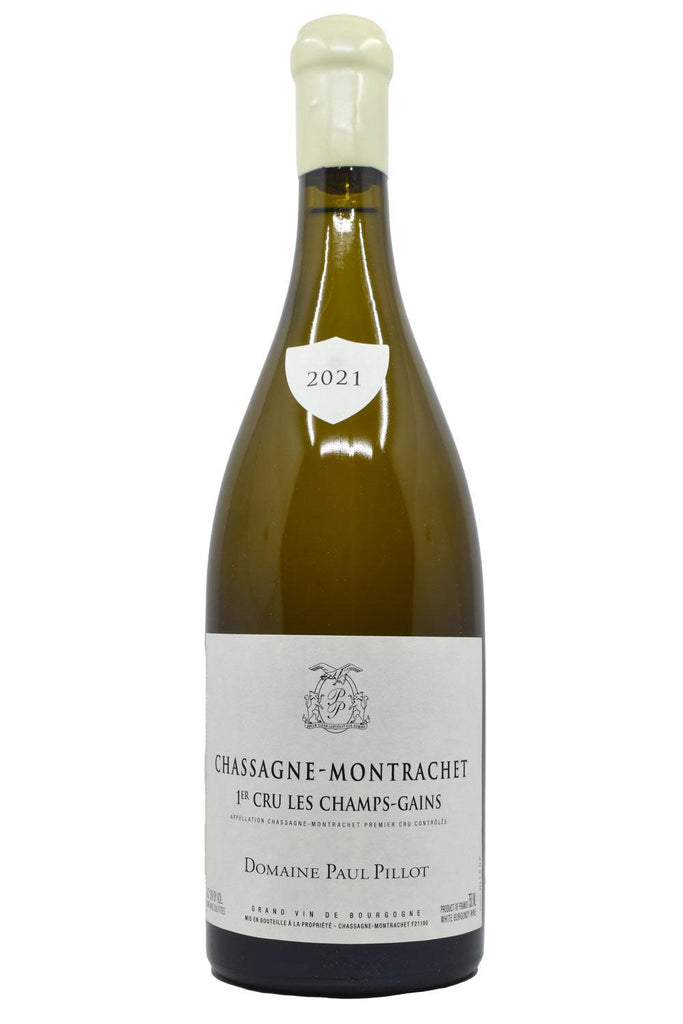 Bottle of Domaine Paul Pillot Chassagne-Montrachet Blanc 1er Cru Champs-Gains 2021-White Wine-Flatiron SF
