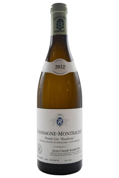 Bottle of Domaine Ramonet Chassagne Montrachet 1er Cru Boudriotte Blanc 2022-White Wine-Flatiron SF