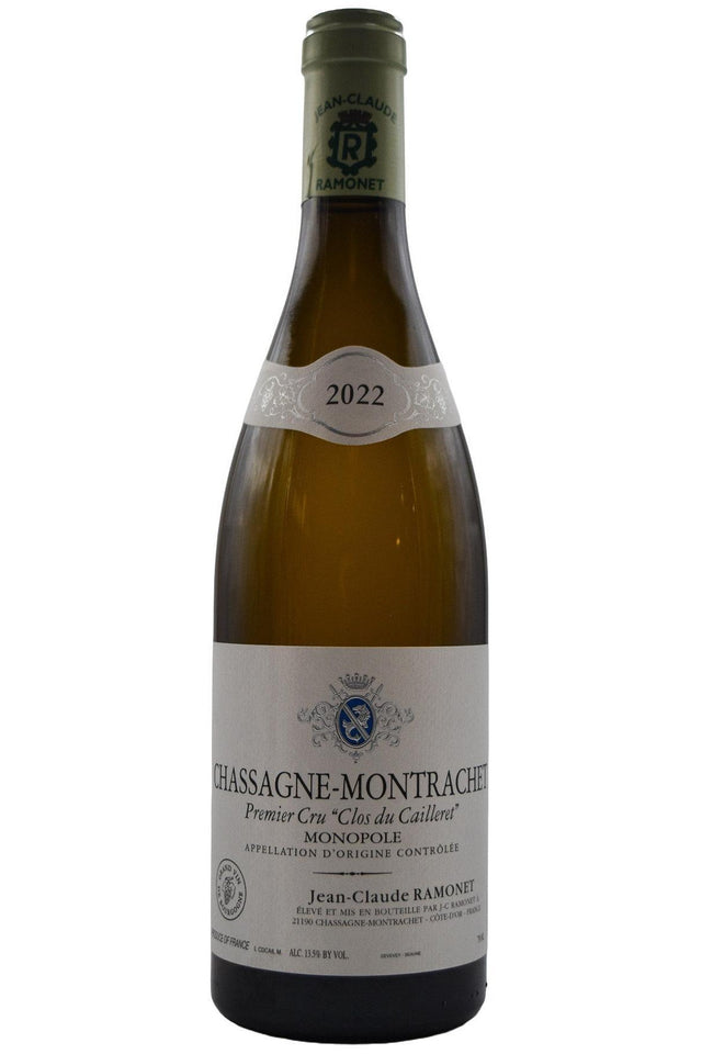 Bottle of Domaine Ramonet Chassagne-Montrachet 1er Cru Clos du Cailleret Monopole 2022-White Wine-Flatiron SF