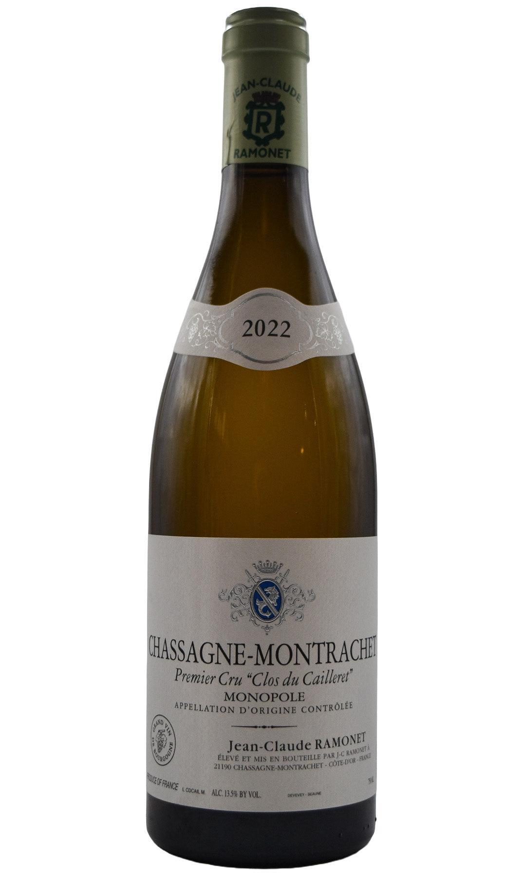 Bottle of Domaine Ramonet Chassagne-Montrachet 1erf Cru Clos du Cailleret Monopole 2022-White Wine-Flatiron SF