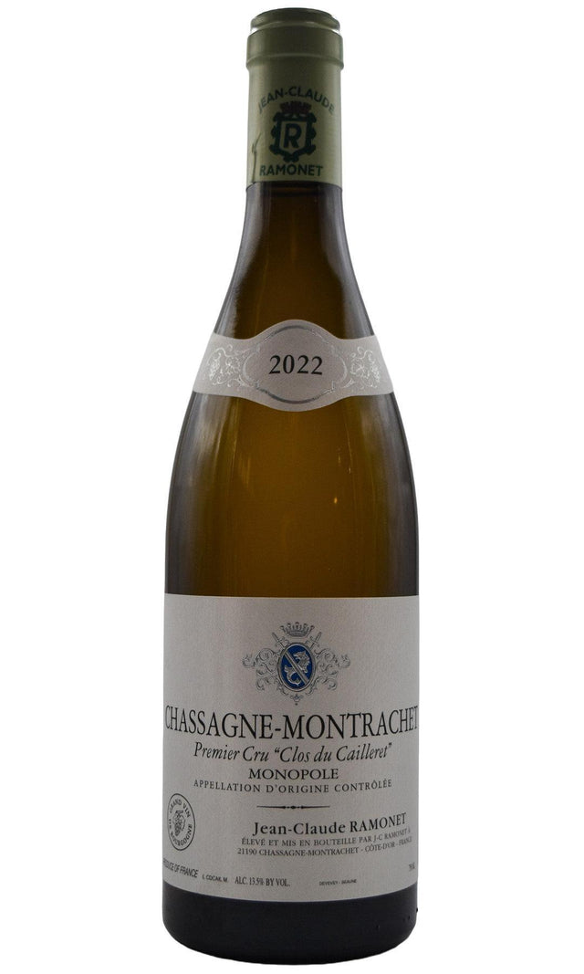 Bottle of Domaine Ramonet Chassagne-Montrachet 1erf Cru Clos du Cailleret Monopole 2022-White Wine-Flatiron SF