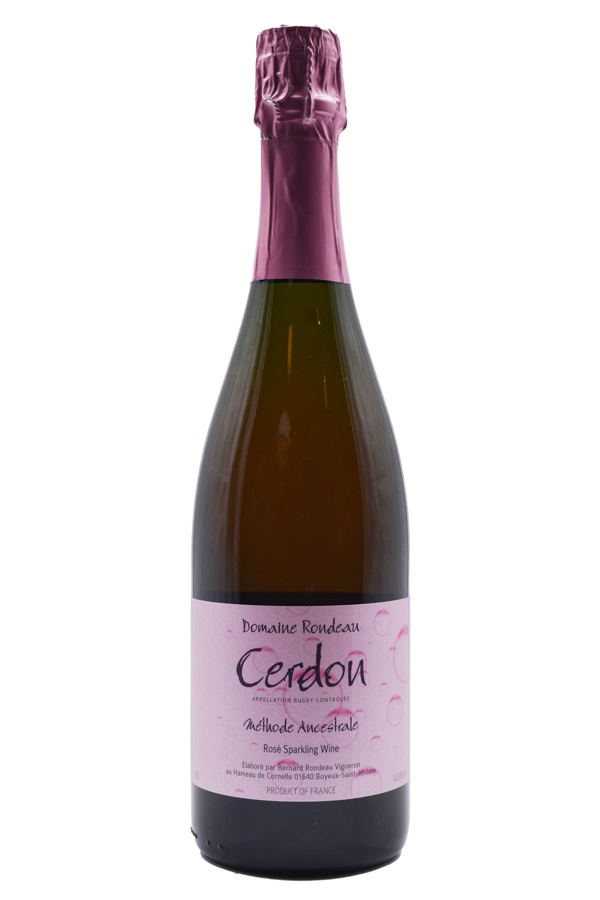 Bottle of Domaine Rondeau Bugey-Cerdon Methode Ancestrale NV-Sparkling Wine-Flatiron SF
